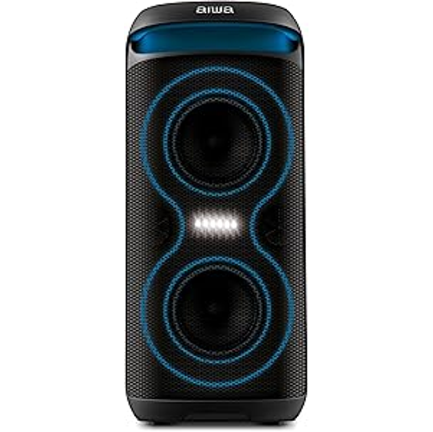 Caixa de Som PartyBox AIWA PB-08 Bluetooth 8H RGB USB TWS Preto