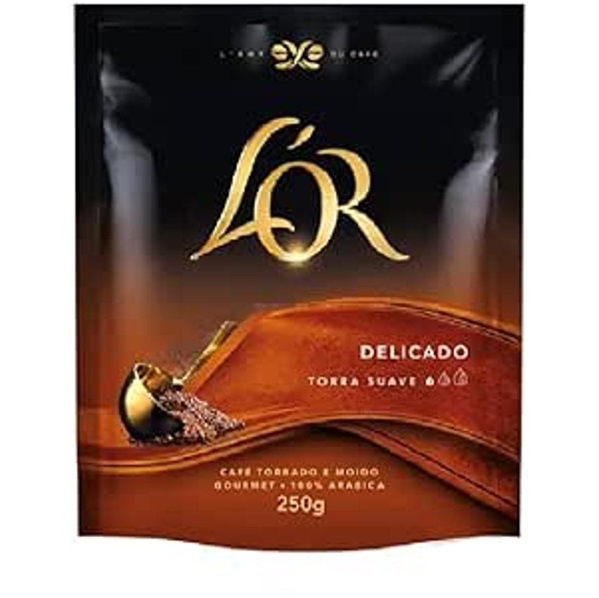 L'OR Café Torrado E Moído Delicado Torras 100% Arábica L'Or Sachê 250 G