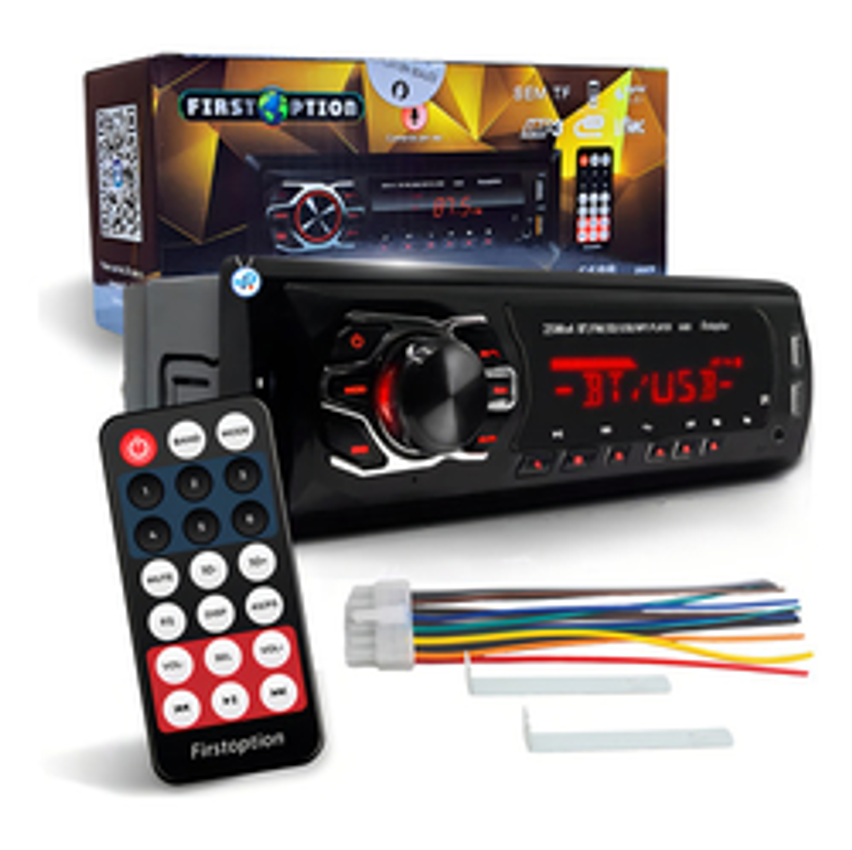 MP3 Player First Option 6688 Som Automotivo Radio Bluetooth 25W FM USB Pen Drive