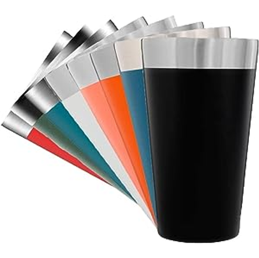 Copo Térmico Preto para Cerveja/Café com tampa 473ML