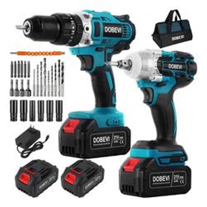Parafusadeira Furadeira De Impacto + Chave Impacto Brushless