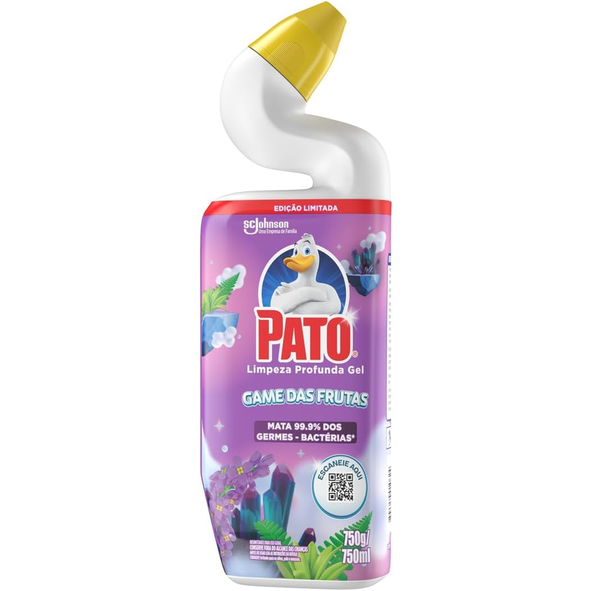 Pato Limpador Sanitário Limpeza Profunda Gel Edição Limitada Game das Frutas 750ml