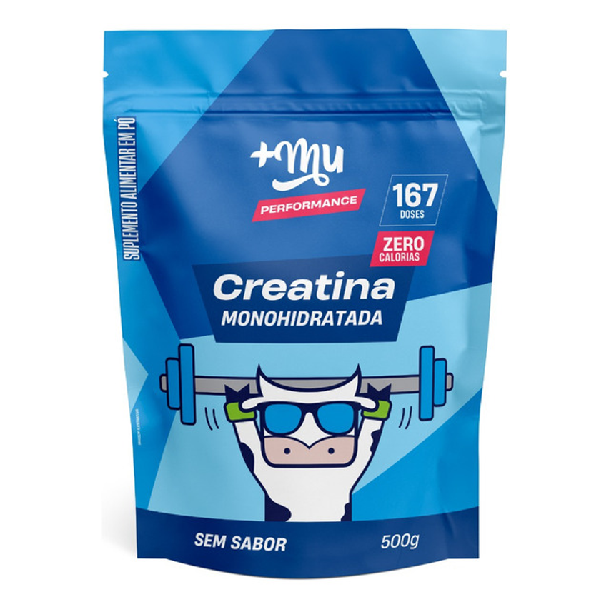 Refil Creatina Monohifratada Sem Sabor 100% Puro 500g +mu Sem Sabor