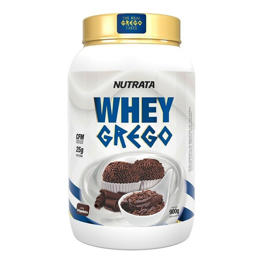 Whey Grego 900g - Nutrata - 2w Whey Concentrado/hidrolisado Sabor Brigadeiro