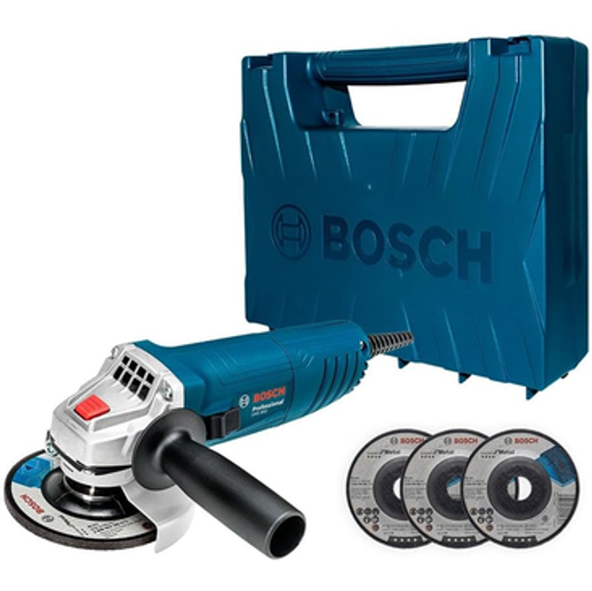 Bosch Esmerilhadeira Angular Gws 850 De 4 1/2' 850W 220V Com Maleta