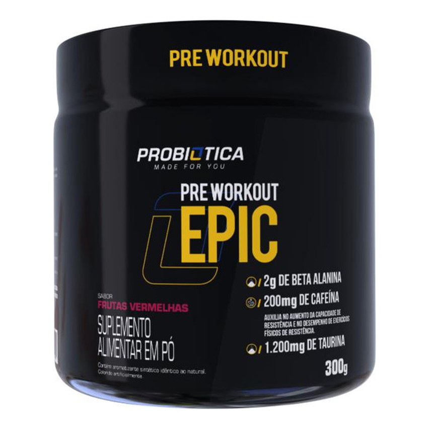 Suplemento Em Pó Epic 300g Probiótica Sabor Frutas Vermelhas