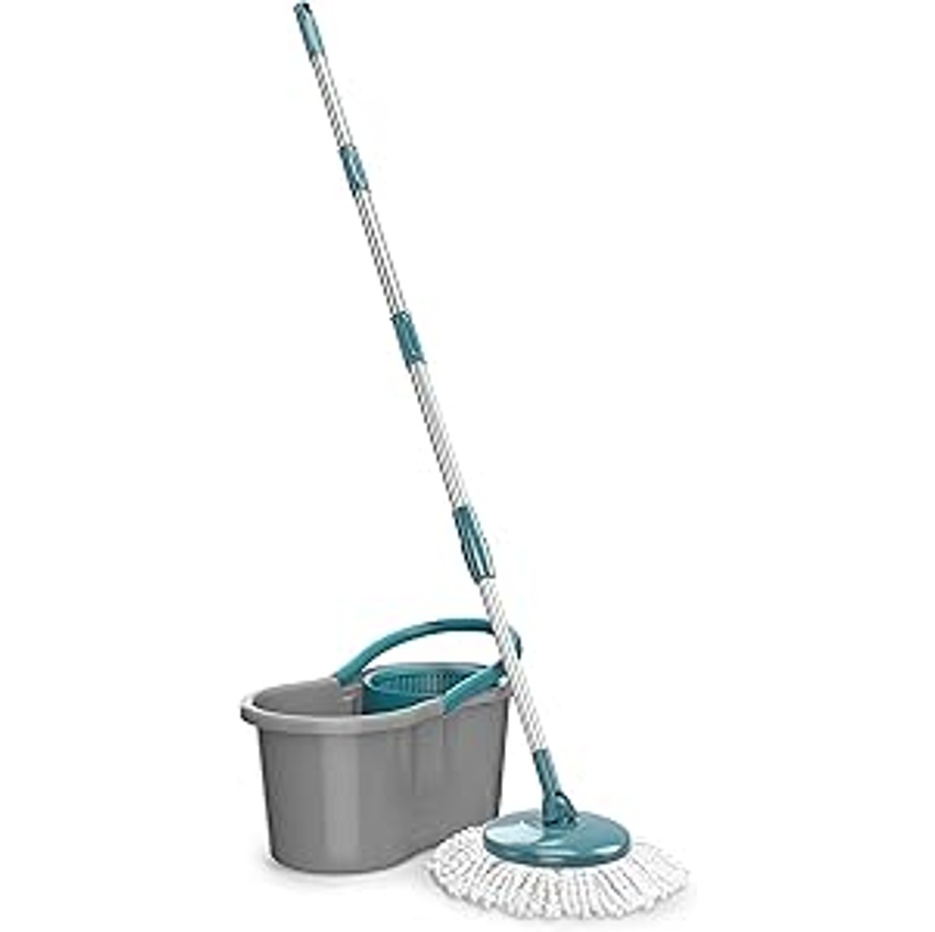 Mop Giratório Fit, Balde 8 litros, limpa, centrifuga, lava e seca, MOP5010, Flash Limp