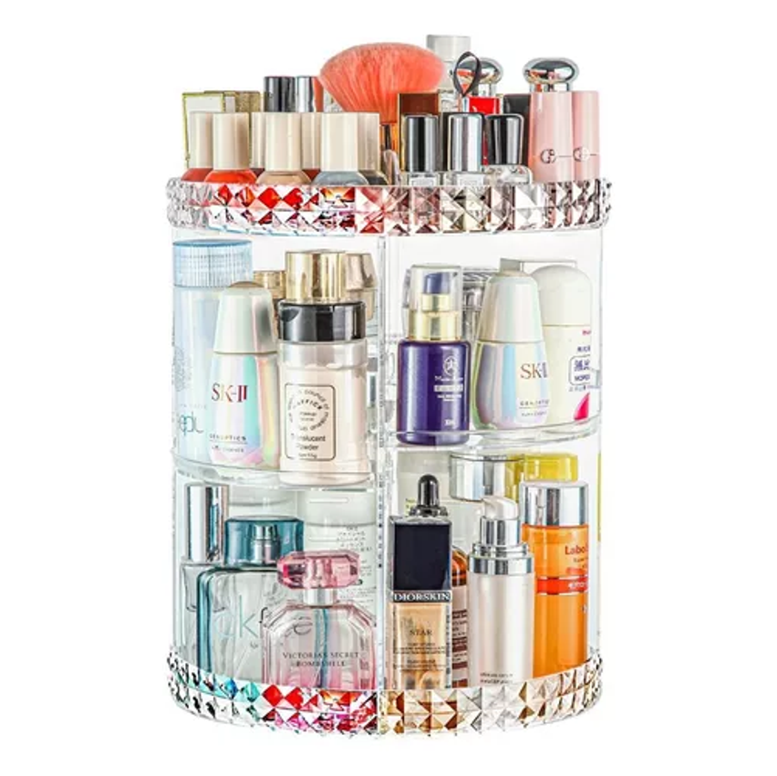 Organizador Maquiagem Acrílico Giratório  Suporte Cosmético