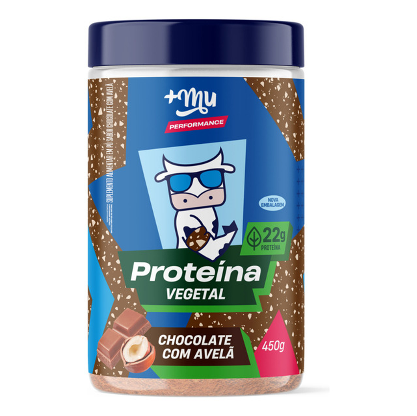 Proteína Vegetal 450g +mu Sabor Chocolate Com Avelã
