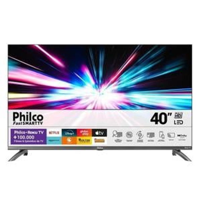 Smart Tv 40'' Philco Ptv40m9gr2cgb Roku Led Dolby Audio