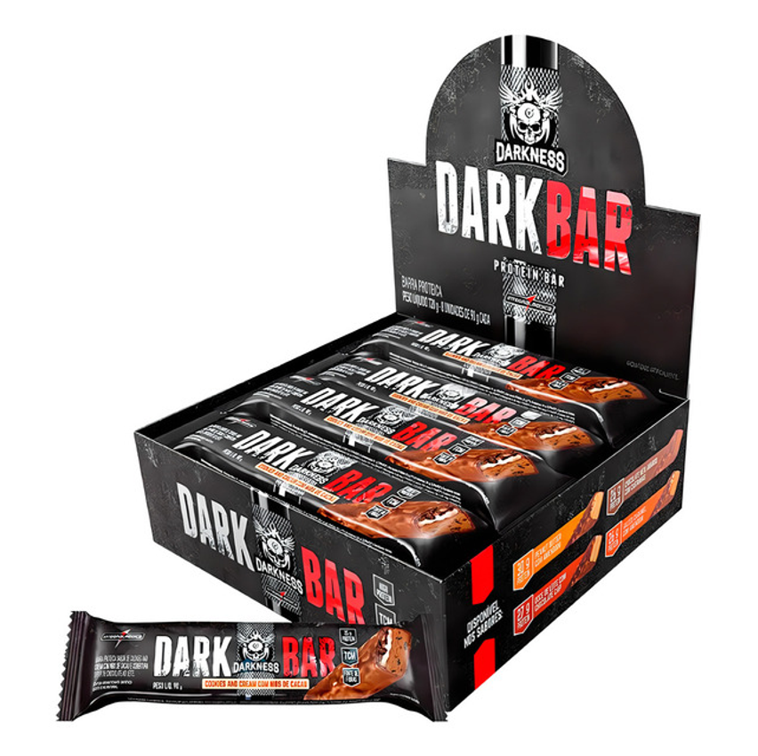 Dark Whey Bar Creme De Avelã Com Chocolate 8 Und Darkness