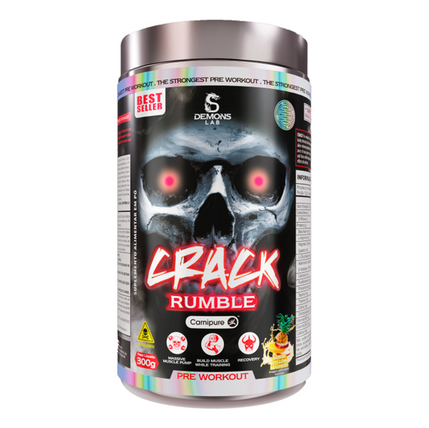 Pré Treino Crack 300g - Demons Lab Sabor Yellow Madness
