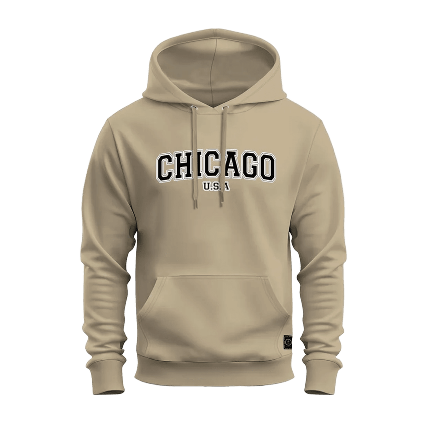 Moletom Estampado Premium Canguru Flanelado Com Capuz Chicago USA - Cores