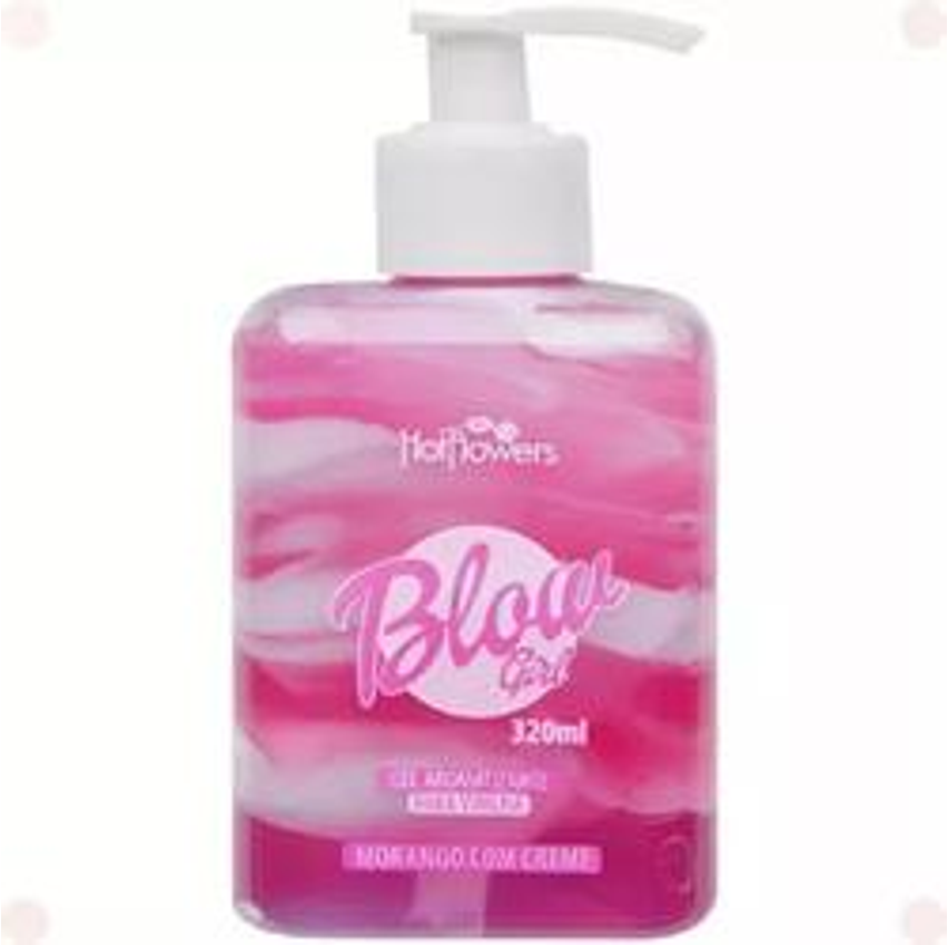 Blow Girl Gel Aromatizante Beijável Morango Com Creme 320ml