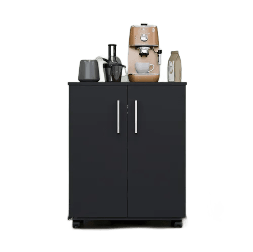 Armário Organizador Bonatto 2 Portas Buffet Balcão Multiuso Cor Preto