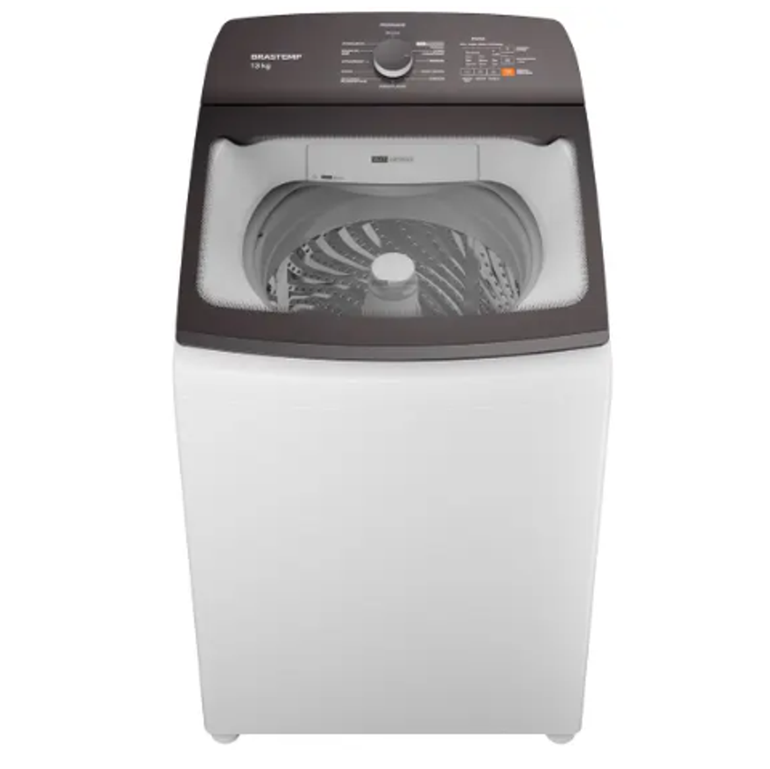 Lavadora de Roupas Brastemp 13kg Cesto Inox - 12 Programas de Lavagem Branca BWK13