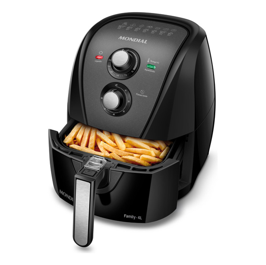 Fritadeira Sem Óleo Air Fryer 4l Mondial Preto 1500w Afn-40-bft