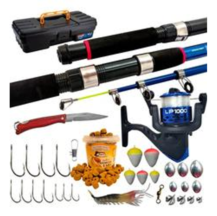 Vara De Pesca 20lbs Completa Com Molinete E Linha Jau Pesca