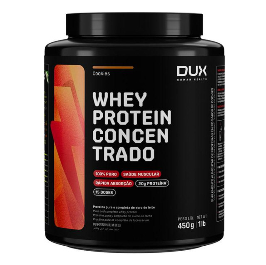 Whey Protein Concentrado 450g Dux Nutrition Sabor Chocolate