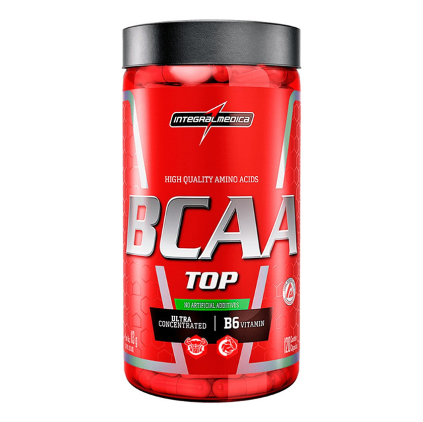 Aminoácido Bcaa Top 120g  Vitamina B6, Rápida Absorção  Integralmedica