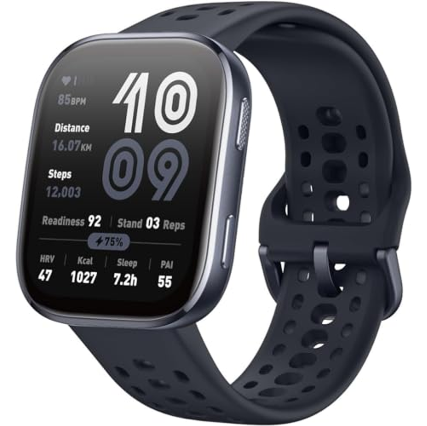 Relógio Inteligente Amazfit Bip 6 Smartwatch 1.97'' Gps,GPS & Free Maps, AI, Bluetooth Call, 5 ATM Water-Resistance (preto)