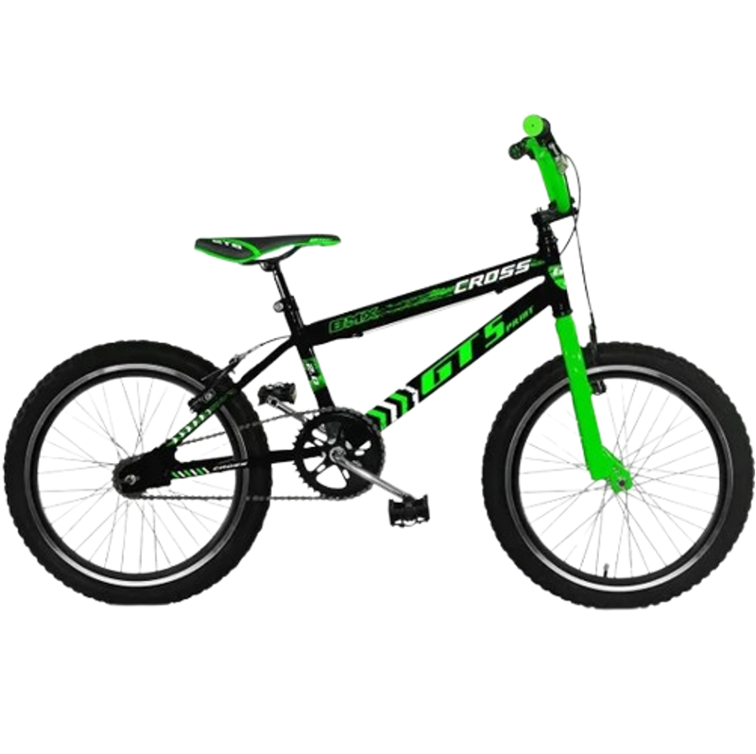 Bicicleta Aro 20 BMX Gt Sprint Cross Infantil Freio V-Brake Aro Aero - Preto+verde