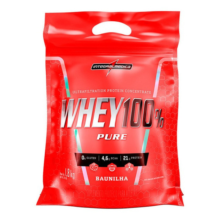 Whey 100% Pure Pouch 1,8kg Baunilha Integralmédica