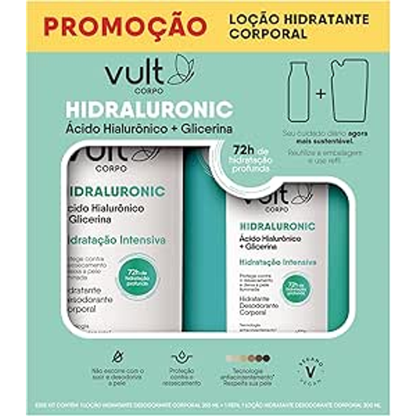 Promopack Vult Loção Des Hidratante Corporal Glicerina