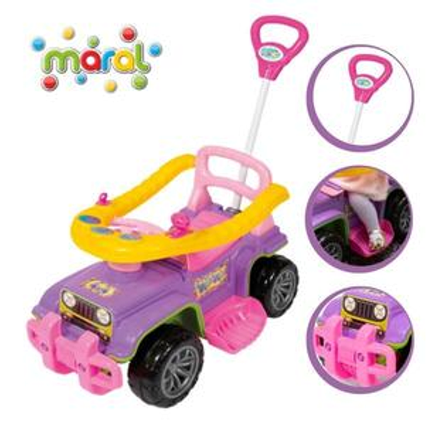 Carrinho Quadriciclo Infantil Passeio Empurrador Jip Jip Menina - MARAL BRINQUEDOS