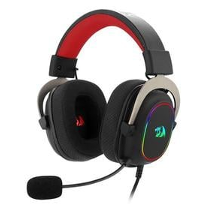 Headset Gamer Redragon Zeus X, Chroma Mk.II, RGB, Som Surround 7.1, Drivers 53mm, USB, Preto e Vermelho - H510-RGB