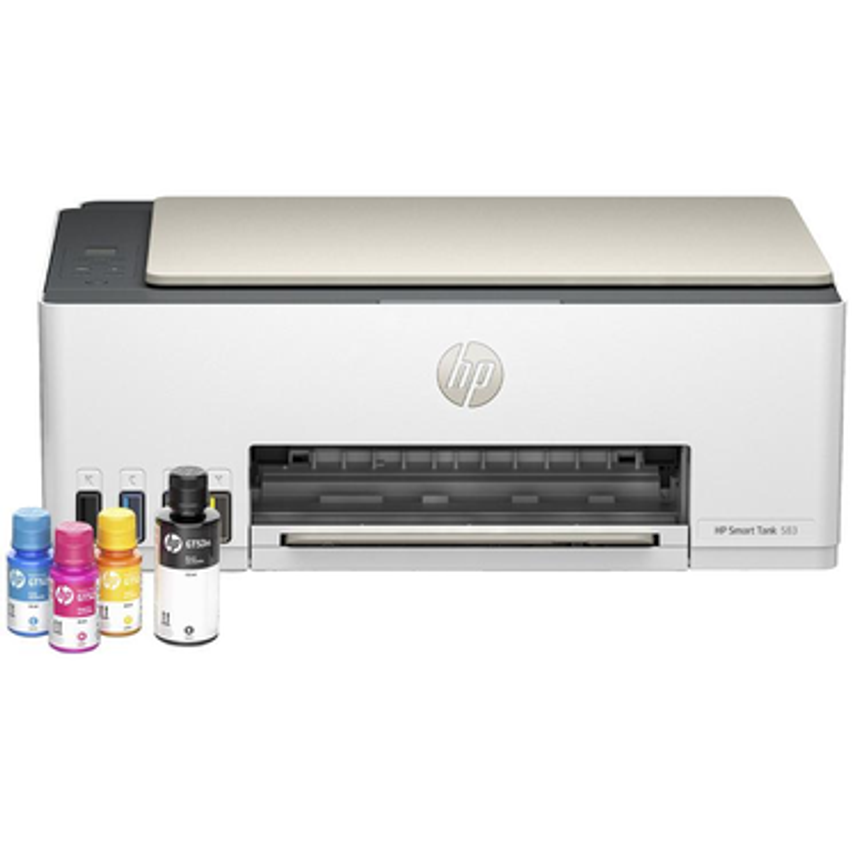 Impressora Multifuncional HP Smart Tank 583 Wi-Fi - Tanque de tinta Colorida USB