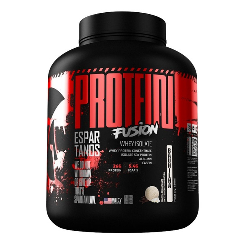 Protein Fusion Whey Isolate 1,8kg - Espartanos Nutrition Sabor Baunilha