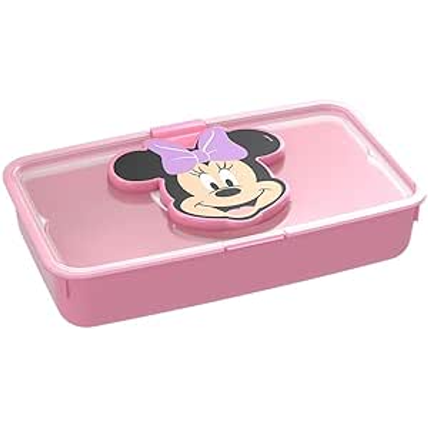 Porta lenço Umedecido com Vedação Decoração Minnie Plasútil