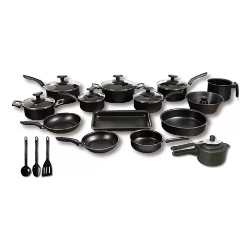 Conjunto Panelas 17 Pc Antiaderente Brinde Panela Pressão