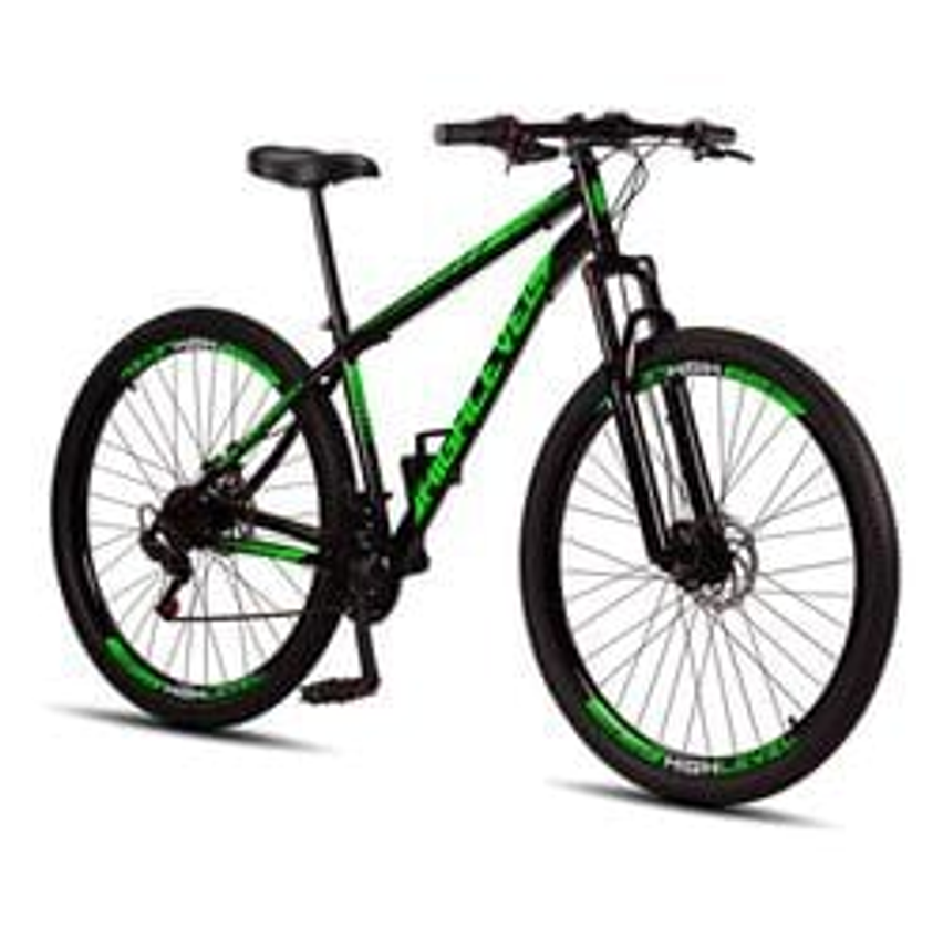 Bicicleta Aro 29 Aço Carbono Ksvj Freios Disco Suspensão 21v