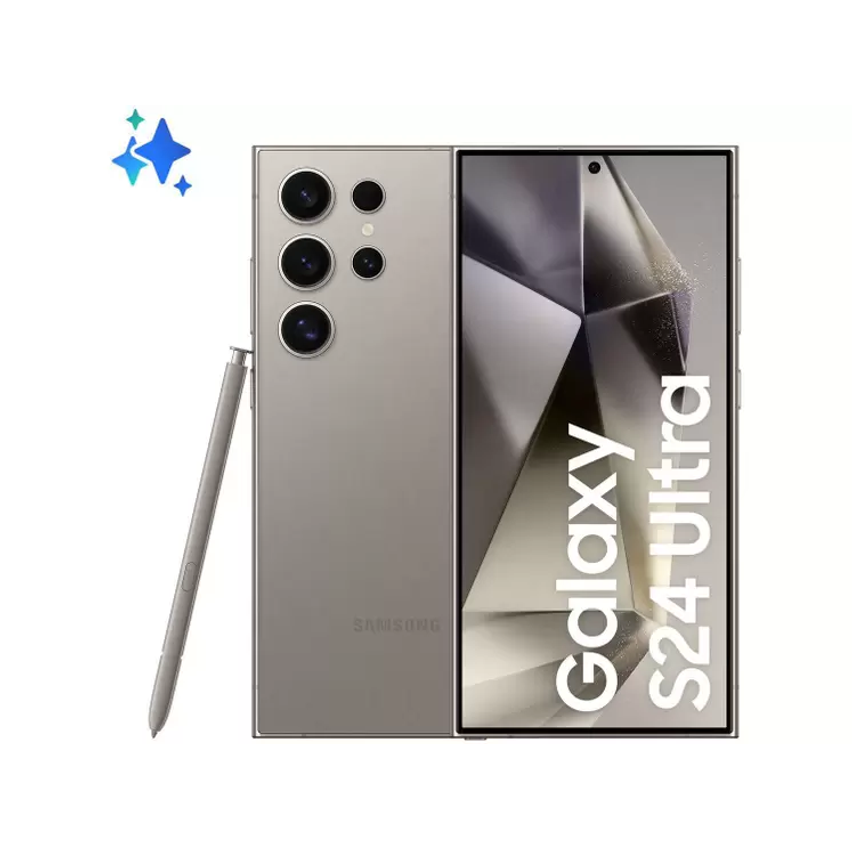 Smartphone Samsung Galaxy S24 Ultra 6,8" 512gb Titânio Cinza 5g 12gb Ram Câm. Quádrupla 200mp + Selfie 12mp Bateria 5000mah Dual Chip