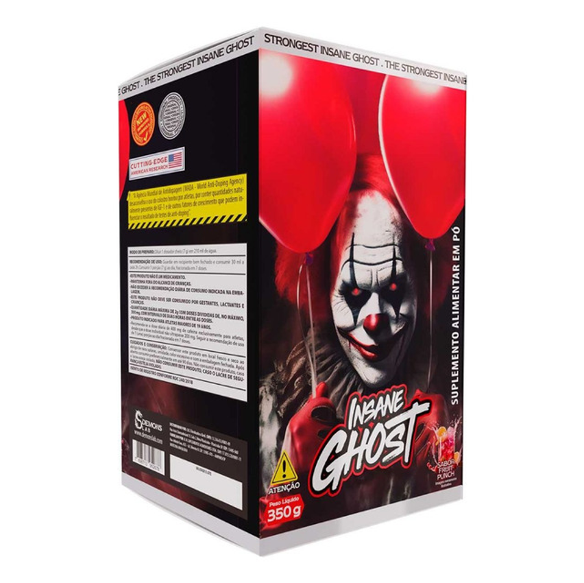 Insane Ghost 350g Laugh Box Pré-treino Risada - Demons Lab Sabor Fruit Punch