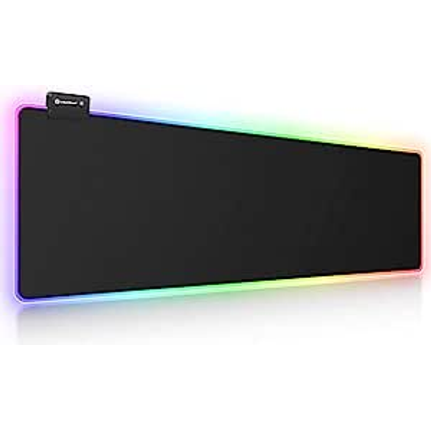 Mouse pad para jogos RGB, UtechSmart Mouse pad grande estendido macio com 14 modos de iluminação, 2 níveis de brilho, mousepads para teclado de computador 800 x 300 mm / 31,5 × 11,8 polegadas