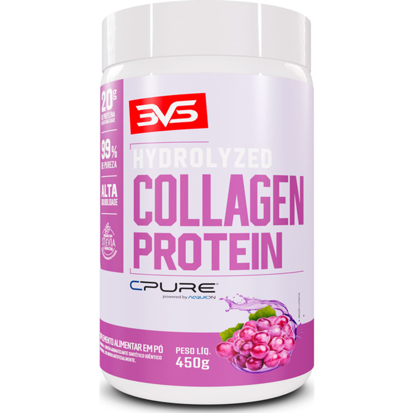 Colágeno Protein Cpure® 450g - Sabor: Uva - Fórmula Concentrada Com 20g De Proteína Por Dose E Alta Solubilidade