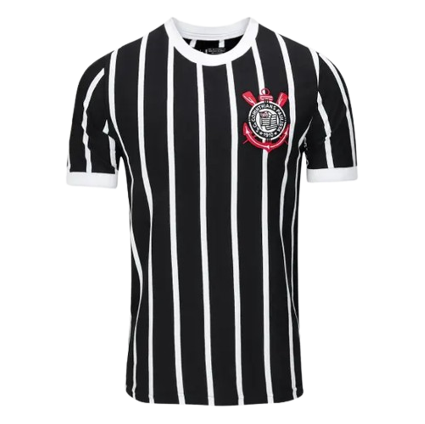 Camiseta Corinthians Retrô Escudo Bordado Masculina - Coimbra