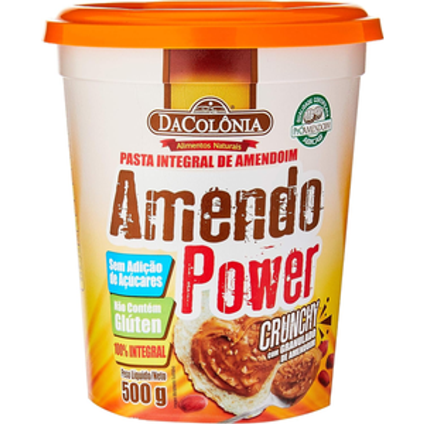 DaColônia Amendopower Crunchy - Pasta Amendoim, Granulado, 500G