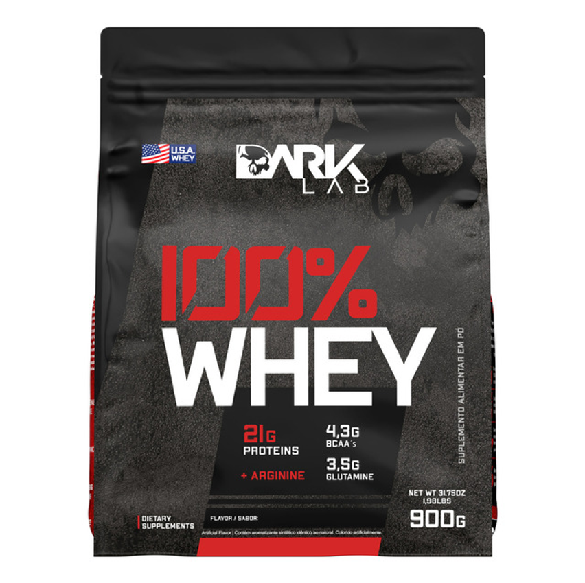 100% Whey Protein Proteína Refil 900g - Dark Lab Sabor Baunilha