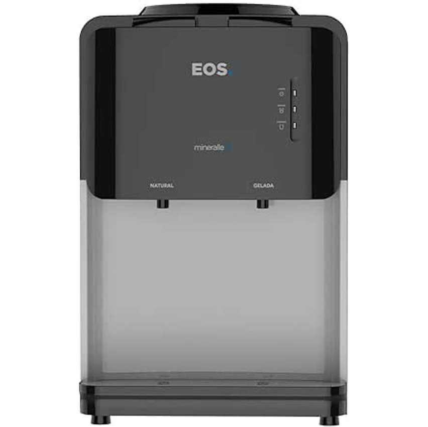 Bebedouro de Mesa para Garrafão Eos Mineralle Compacto com Compressor Preto Ebc03p 220v
