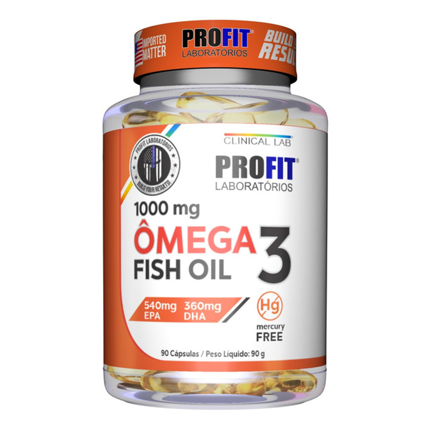 Suplemento Profit Laboratórios Ômega 3 Sem Sabor De 90g 90 Cápsulas