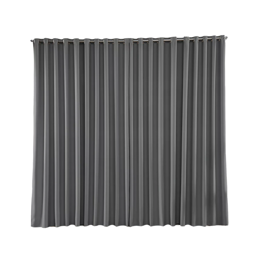 Cortina 3,00x2,80 Metros Blackout Blecaute Cinza Corta Luz Em Tecido Grosso Para Quarto E Sala Casa Laura Enxovais
