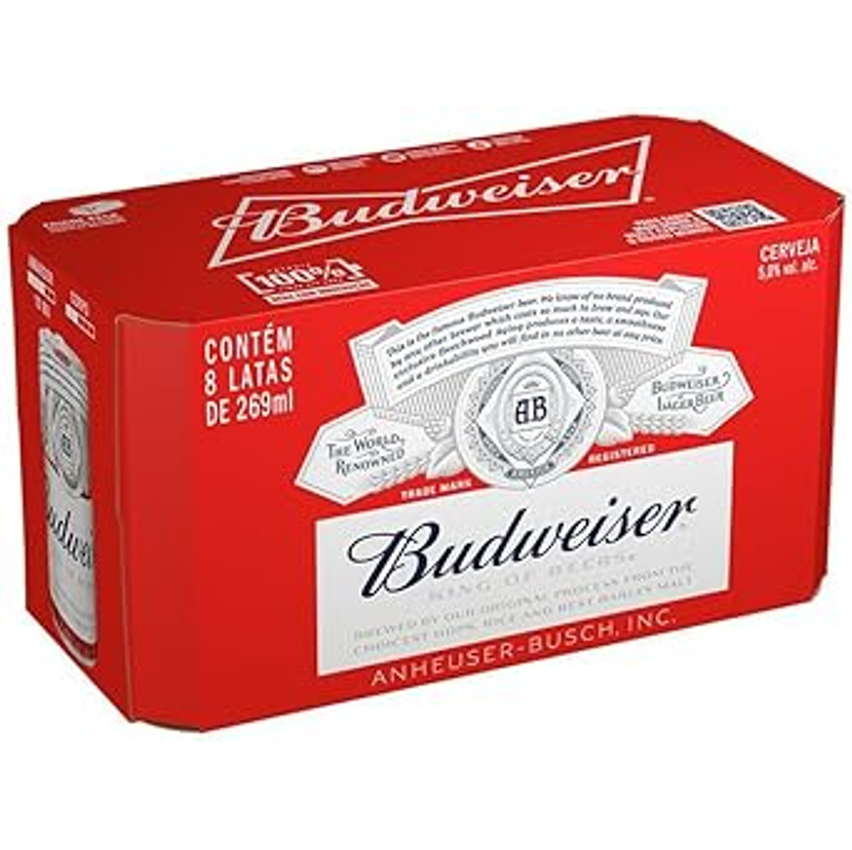 Pack de Budweiser Lata 269ML, 8 Unidades
