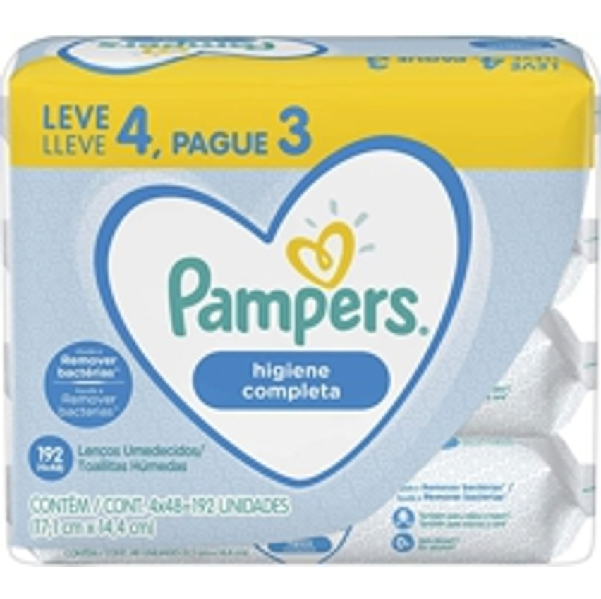 Pampers Lenços Umedecidos Higiene Completa 192 Unidades