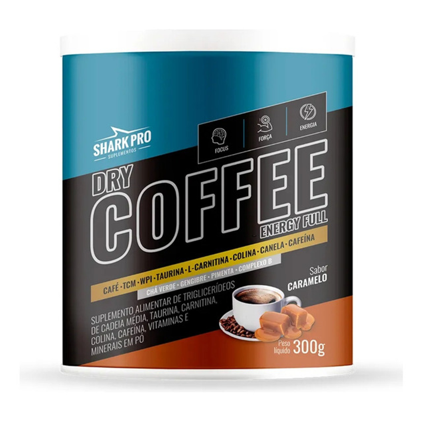Dry Coffee Energy Full Caramelo 300g - Shark Pro