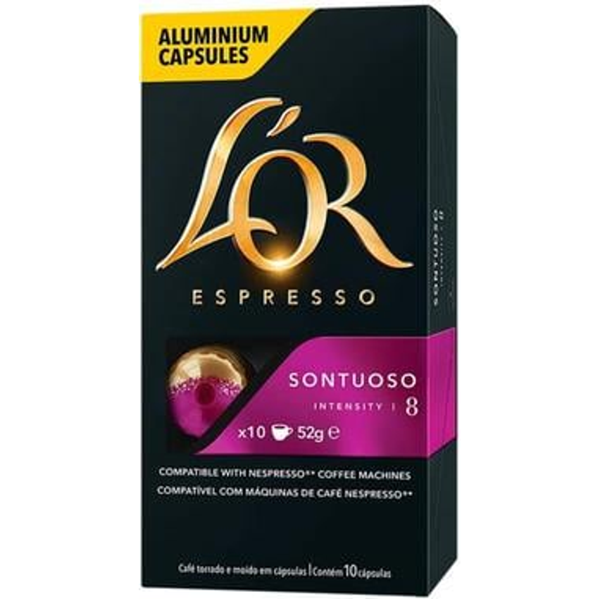 L'Or Cápsulas de Café Sontuoso - 10 Cápsulas