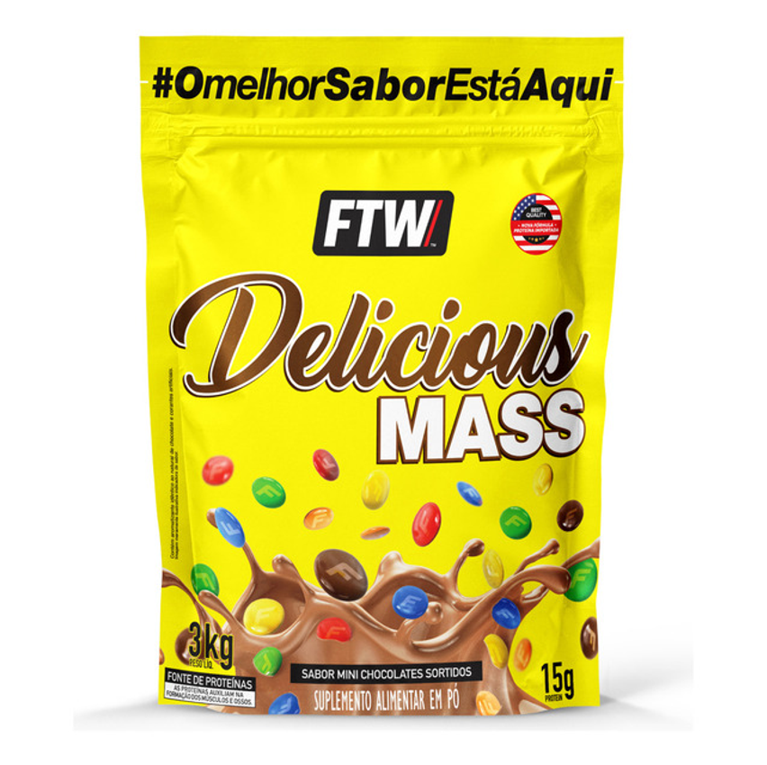 Delicious Mass - 3000g Refil Chocolates Sortidos - Ftw